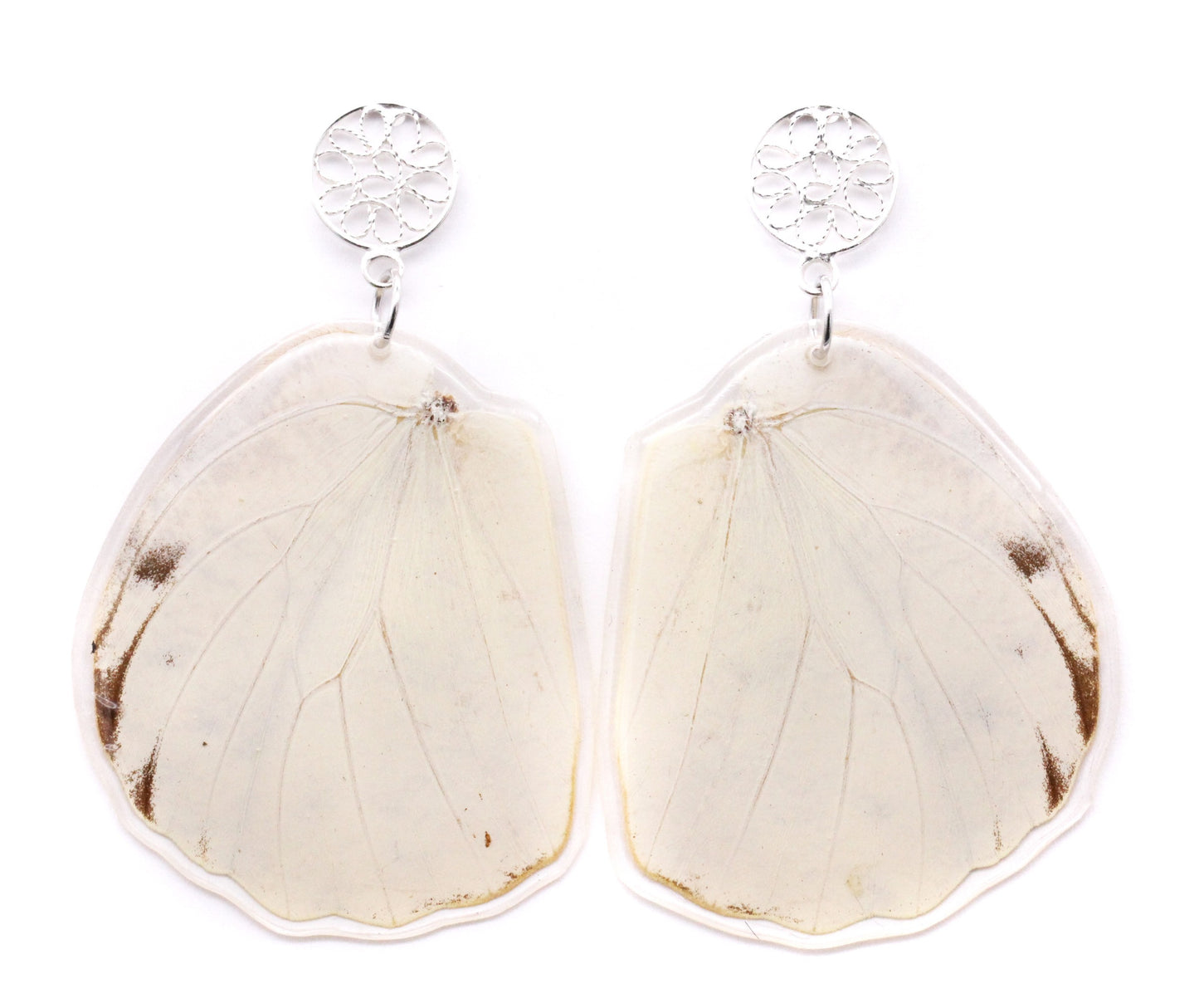 ARETES FILIGRANA BLANCO