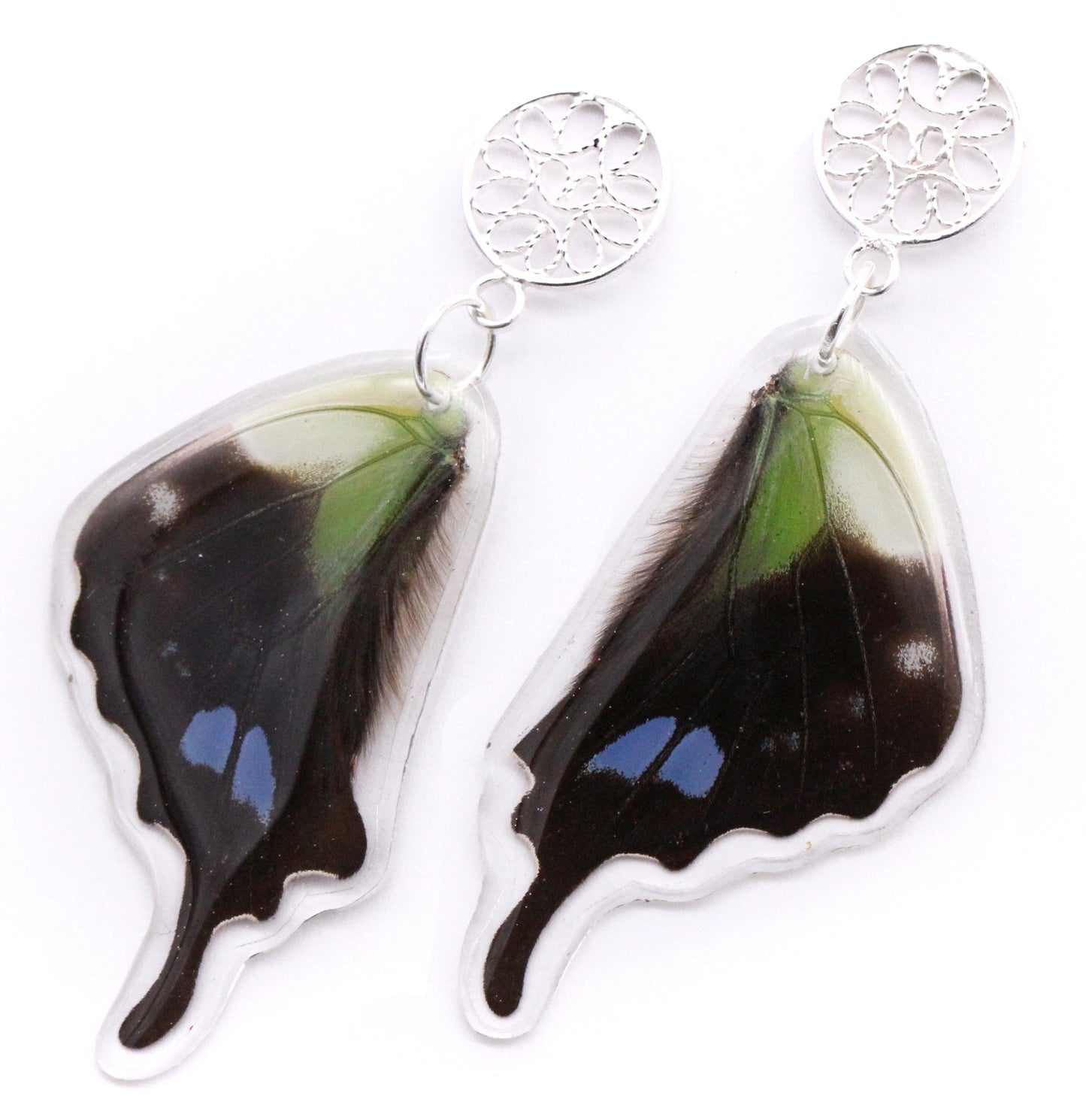 ARETES FILIGRANA PUNTO AZUL