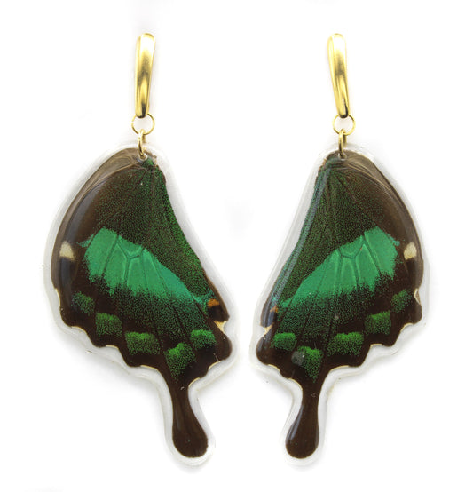 ARETES ACERO ESMERALDA