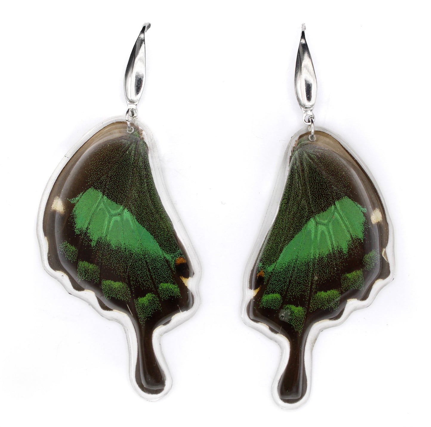 ARETES ACERO ESMERALDA