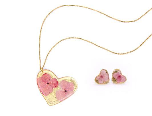 CONJUNTO DE FLORES ROSADO
